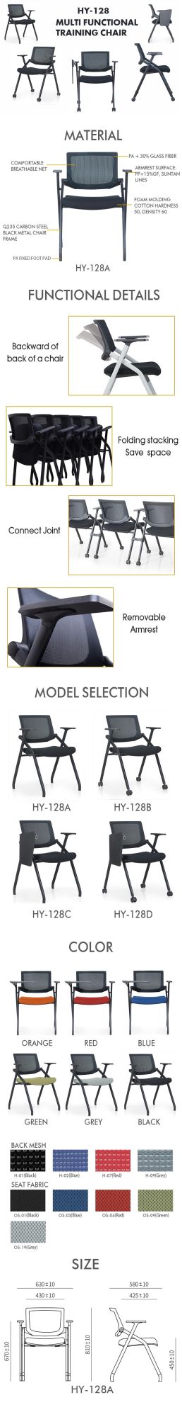 Free Sample Wholesale Folding Chairs Metal Frame Stacking Office Training Chair Folding Metal Leg Plastic Training Chair