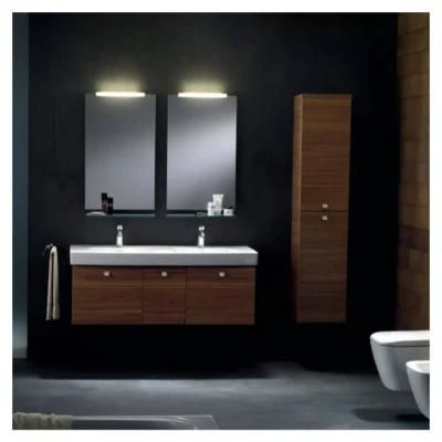 Double White Bathroom Vanity Carbon Fibre