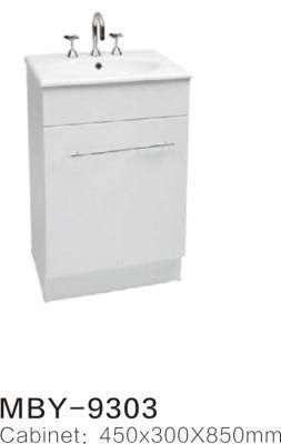 Floor MDF Bathoom Cabinet with Basin