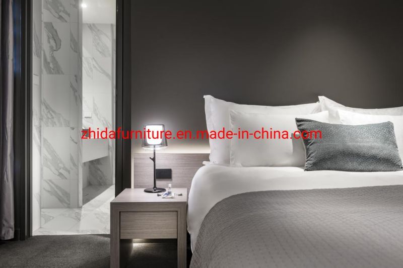 Chinese Customized Export Luxury Modern Hotel Project Bedroom Sets Wooden Furniture