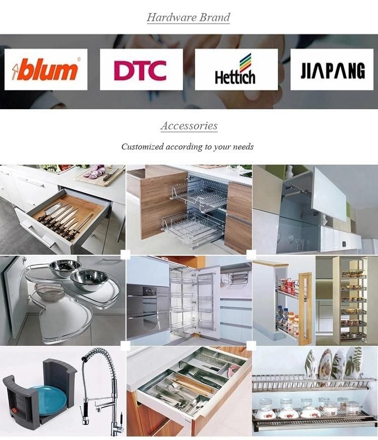 Modern Water Proof Plywood Board Kitchen Cabinets Furniture Set Design Woodgrain Melamine MDF Laminate Wood Kitchen Cabinet