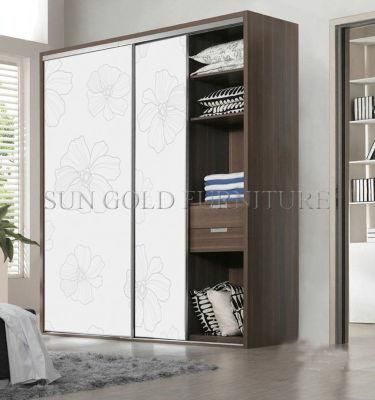 Simple Design Sliding Modern Home Bedroom Furniture Mirror Door Wardrobe