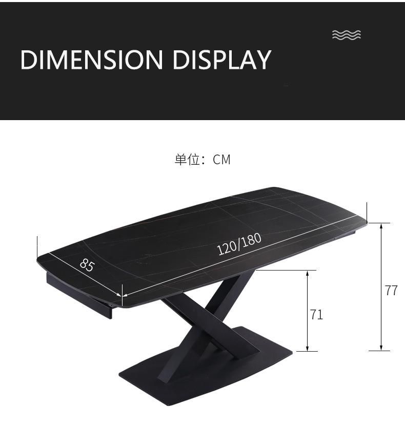 Home Furniture Adjustable Steel Frame Functional Dining Table