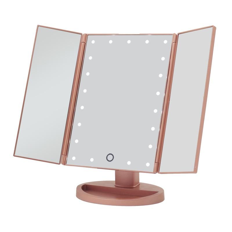 Three Sides Foldable Makeup Mirror Small Magnet Beauty Salon Mirrors