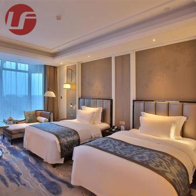 Chinese Wooden Style Twin Room Five Star Hotel Bedroom Furniture