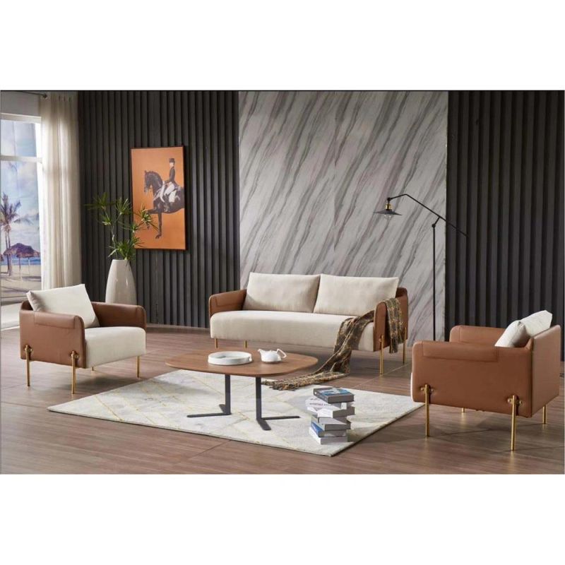 Luxury Office Furniture Living Room Fabric Leather Sofas (SZ-SF829)