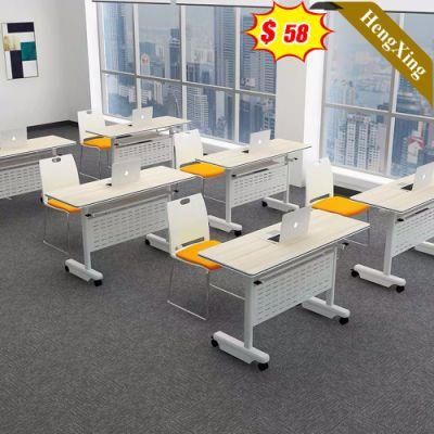 School Office Furniture Wooden Square Modern Design Student Study Computer Table with Chair