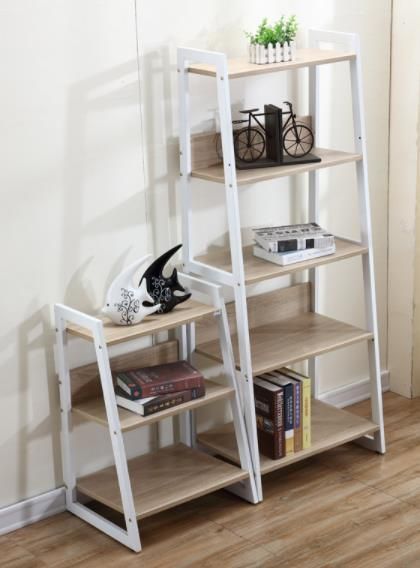 Home or Office Display Shelf Flexible Combination Modern European Style Movable Wood Bookcase