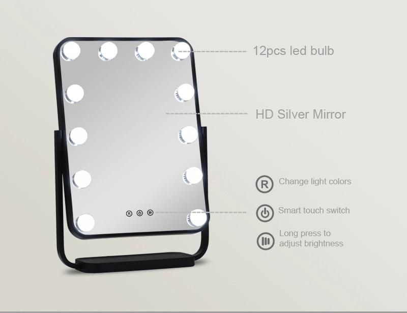 Wholesale Lighted Makeup Mirror with LED Bulbs and Touch
