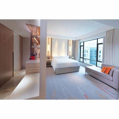 Modern Hotel Bedroom Design Custom Furniture with Wood Veneer Finish