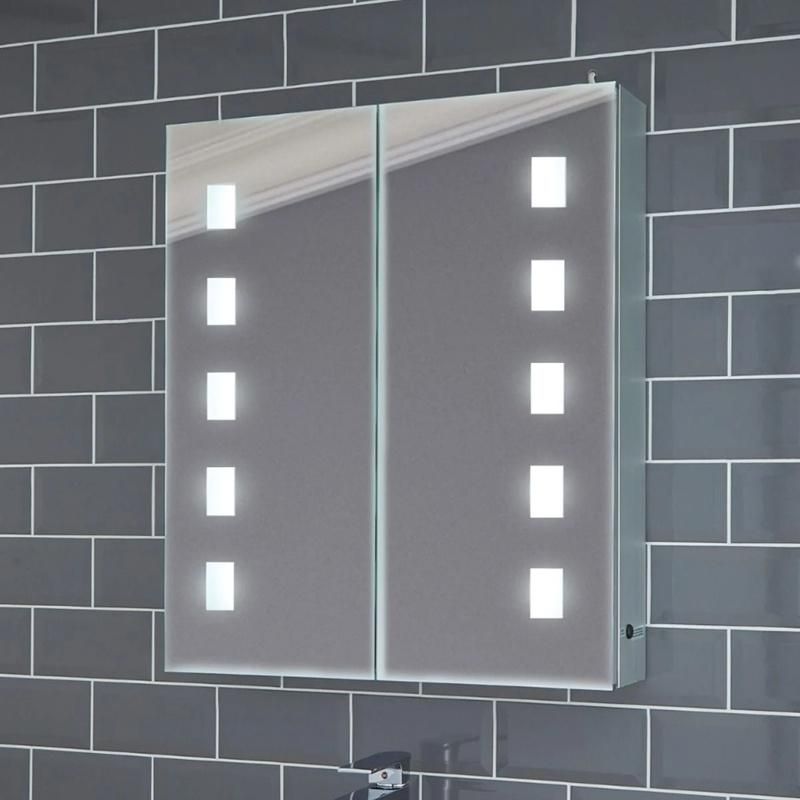 Hot Sale LED Double Door Mirror Cabinet for Home Decoration Bathroom Mirror Cabinet with Touch Sensor