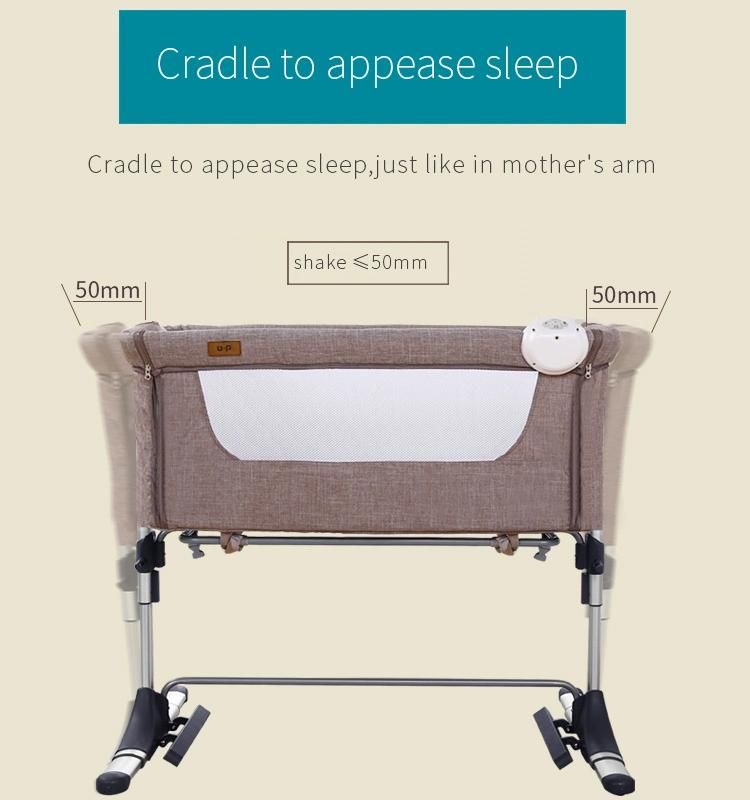 Baby Bed Bedside Crib Newborn Baby Swing Cribs Co-Sleeper Mini Cribs