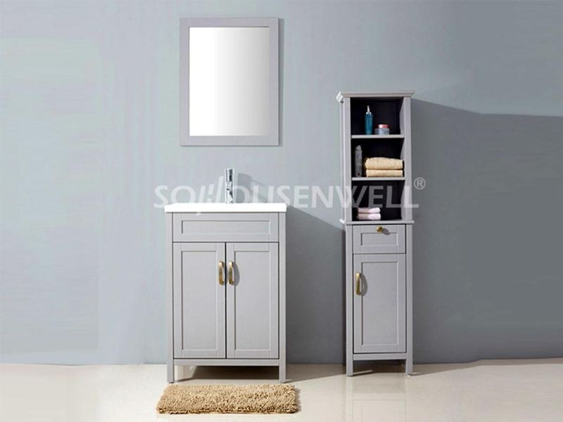 Top Selling Bathroom Vanity Certified Wood Paint White Laminated Bathroom Cabinet Furniture