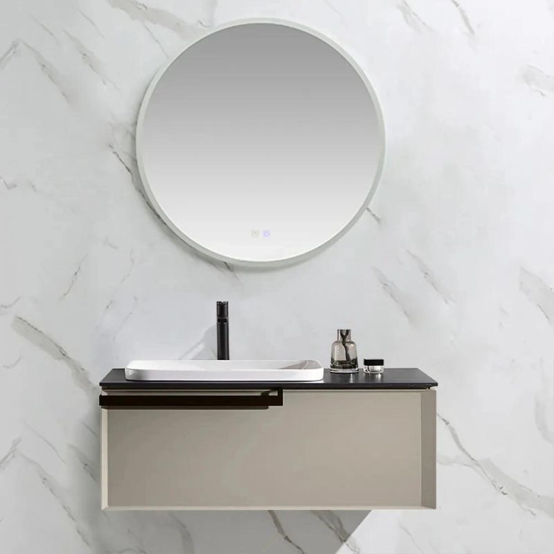 24 Inch Modern Floating Gray Bathroom Vanity with Sink