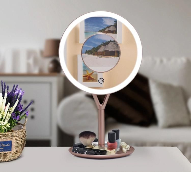 High Definition Desktop Dimmable Brightness LED Makeup Mirror for Home Decorations