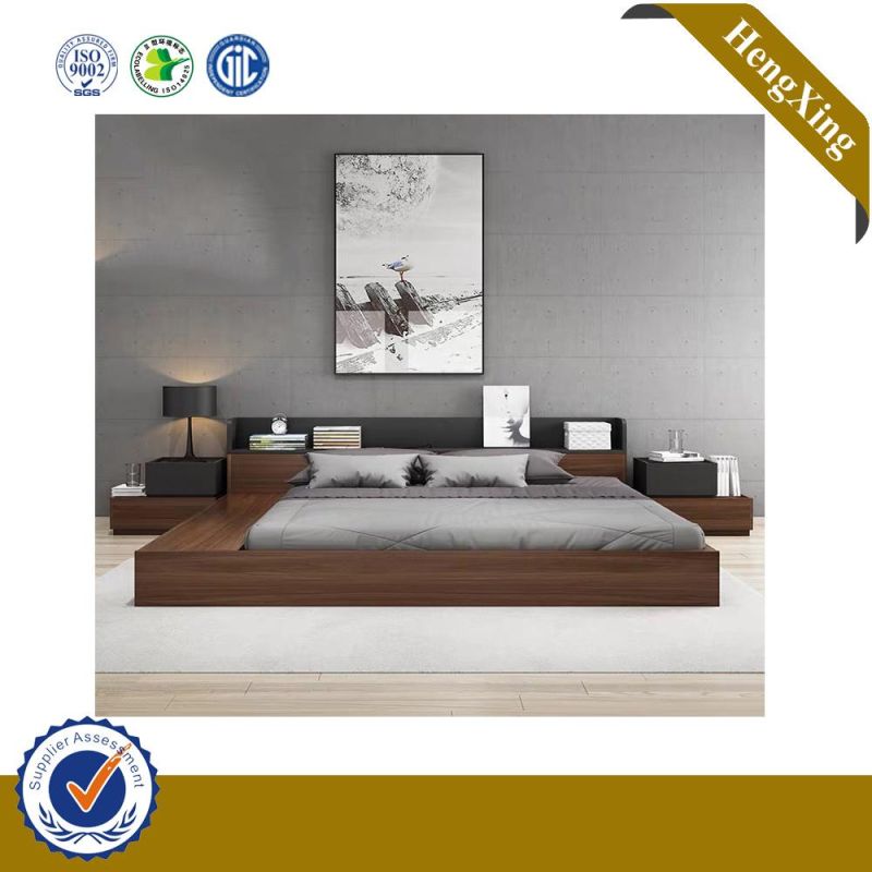 Modern Latest Wood Double Platform Designs New Home Furniture Bedroom Set