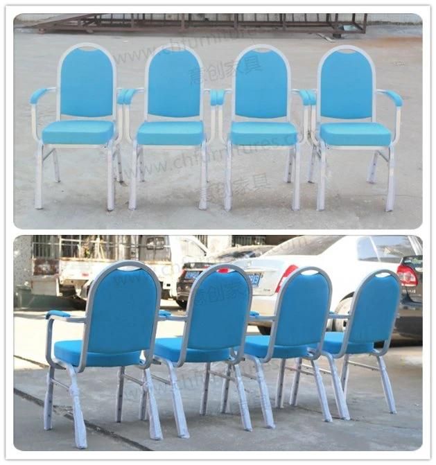 Alumunim Hotel Banquet Wedding Chair with Armrest Yc-L240