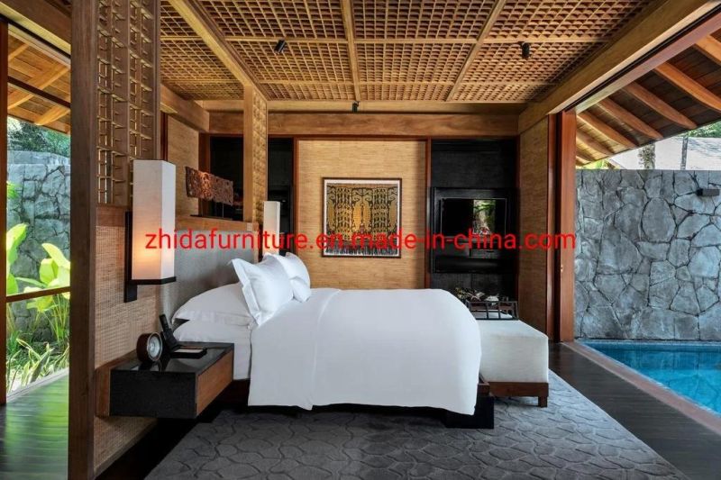 Commercial Hotel Villa Apartment Bedroom Furniture Living Room Furniture Set King Bed Wooden Furniture