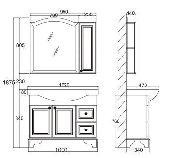 Modern Wall Cabinet Bathroom Vanity Bathroom Cabinet