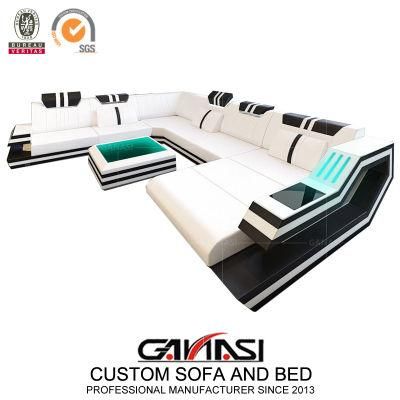 American Sofa, Living Room Modern Furniture Sofa with RGB Light