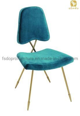 Modern Design Luxury Titanium Gold Color Frame Dining Chair Gold Legs Furniture for Restaurant on Sale