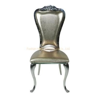 Wholesale Classy Modern Dining Chair Antique Event Stainless Steel Wedding Chair