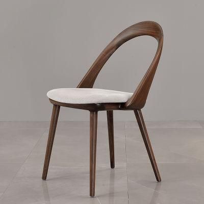 Modern Simply/Light Luxury/Nordic Style Furniture Ash Solid Fabric Dining Chair for Living Room