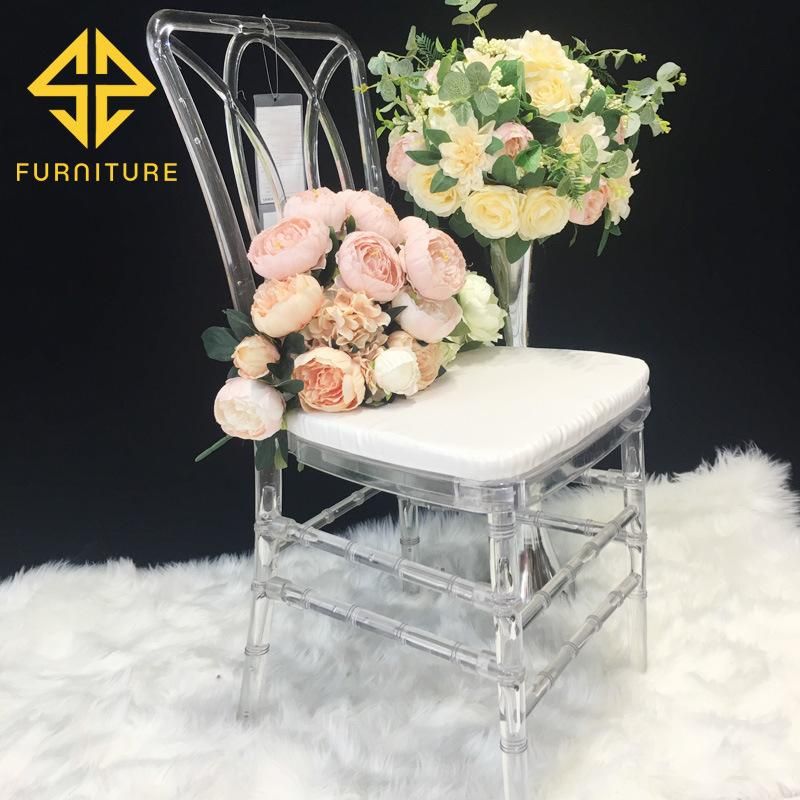 Cheap Ghost Clear Transparent Acrylic Resin X Back Chair for Wedding