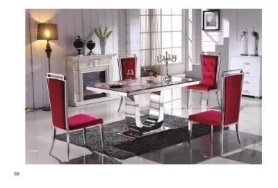 Modern Home Furniture Dining Room Table Sets Stainless Steel Marble Dining Table