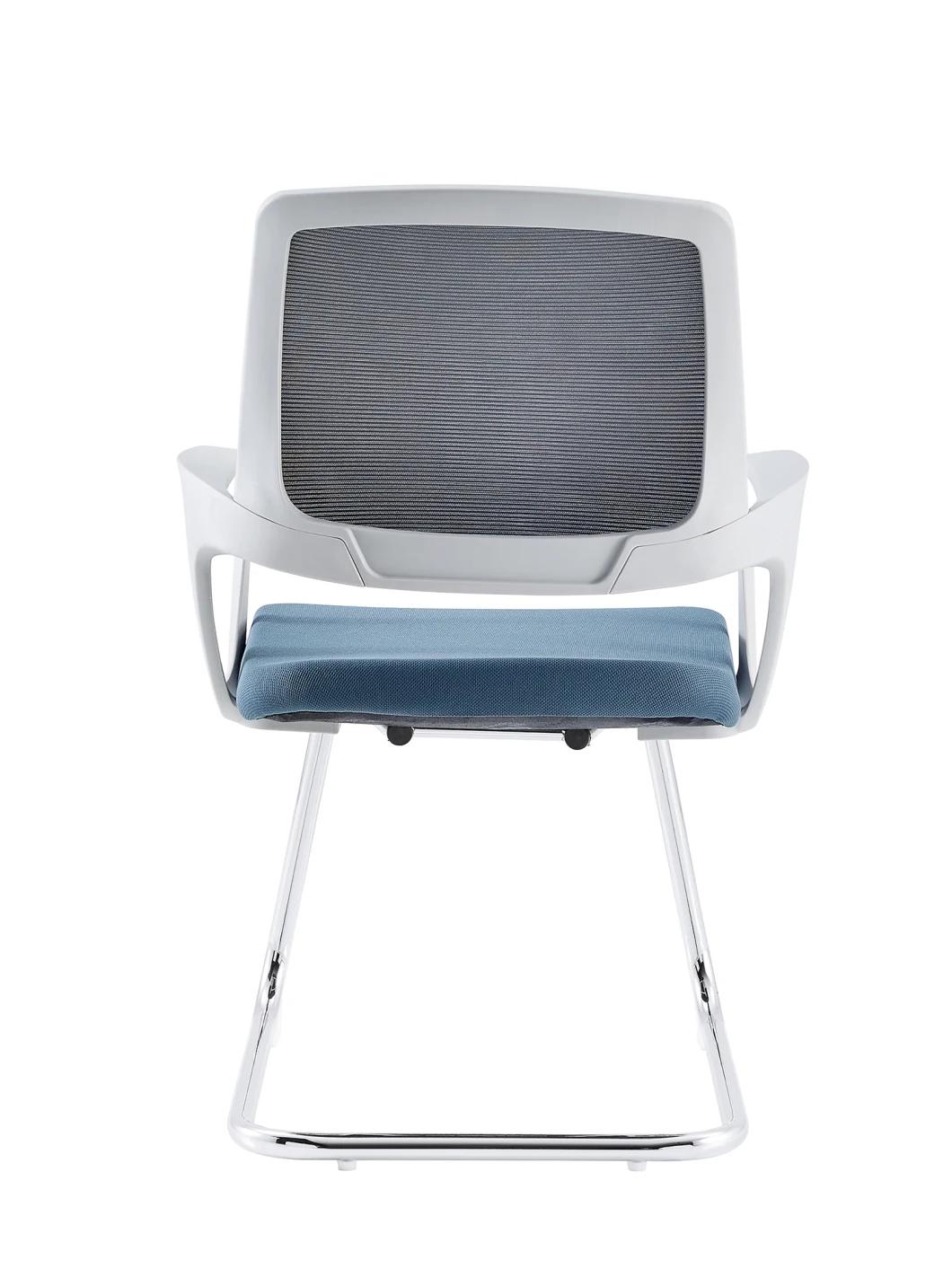 White Nylon Frame Office Visitor Mesh Chair for Staff