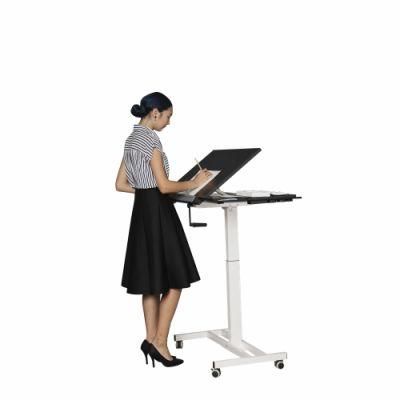 New Design Manual Height Adjustable Standing Reversible Reading Table Office Laptop Desk