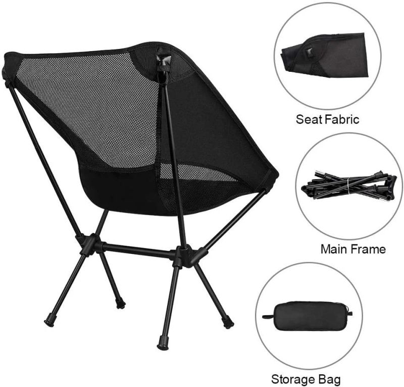 Travel Lightweight Aluminum Ground Folding Chair, Beach Chair, Camping Chair