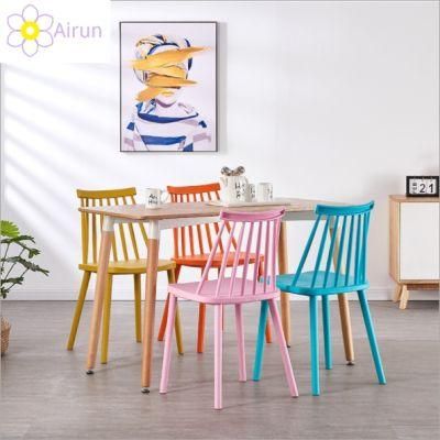 Modern Household Restaurant Plastic Windsor Dining Chair and Table