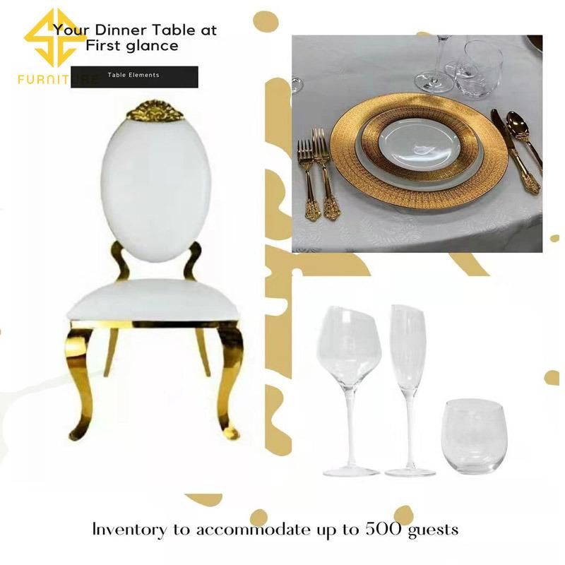 Modern Wedding Furniture Gold Design Stainless Steel Round Cake Table