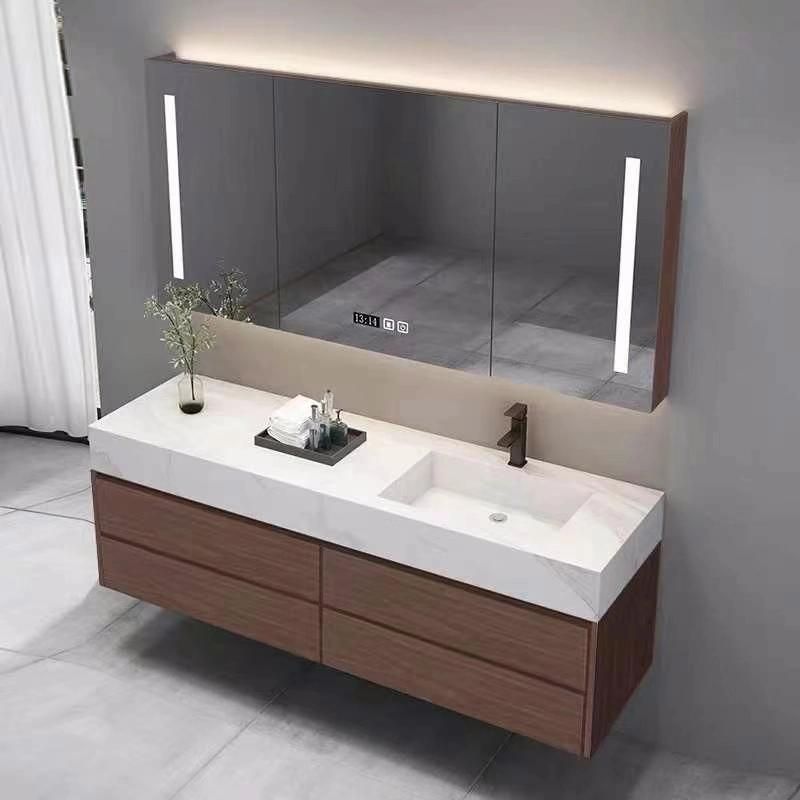 OEM Marble Stone Modern Wall MDF Wooden Bathroom Hotel Furniture