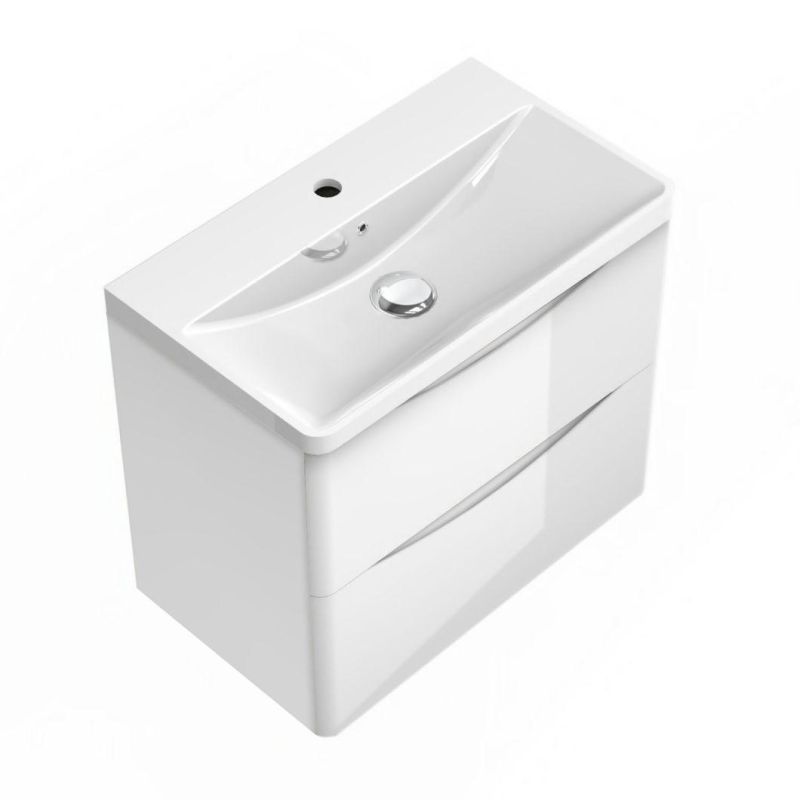 500 600 800 White Bathroom Vanity Unit Basin Storage Wall Hung Cabinet Furniture