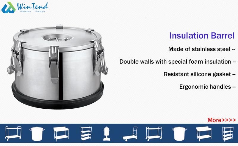 Hotel Supplier Stainless Steel Water Transfer Serving Trolley for Kitchen