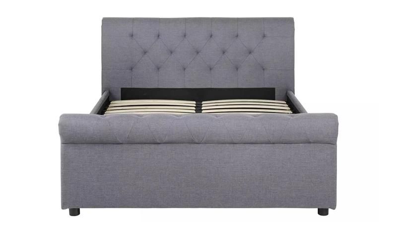 Modern Leather Single Double Size Fabric Bed with Latest Storage Bed Furniture