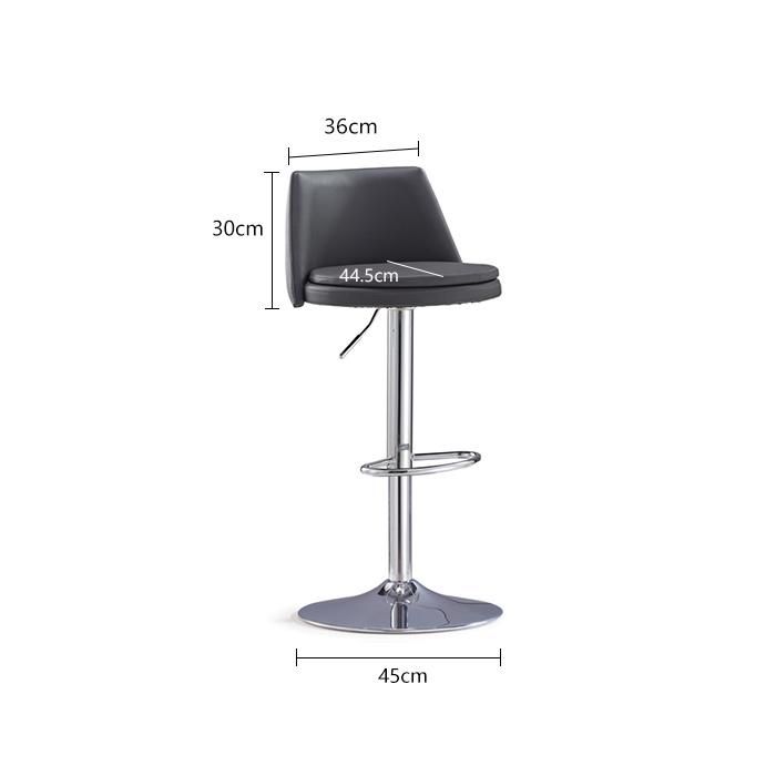 Adjustable Height High Bar Stool Bar Chair with Backrest