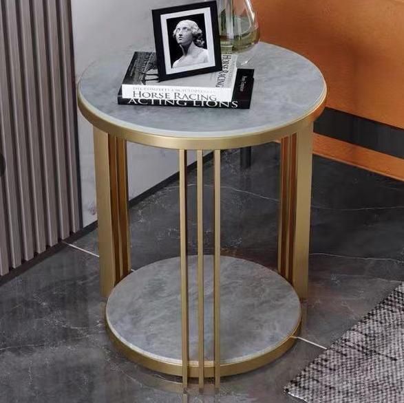 Hot Selling Titanium Stainless Steel Marble Sintered Stone Coffee Table