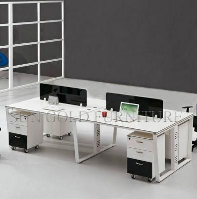 (SZ-WSL306) 4 Person Office Partition White Wholesale Office Workstation Desk