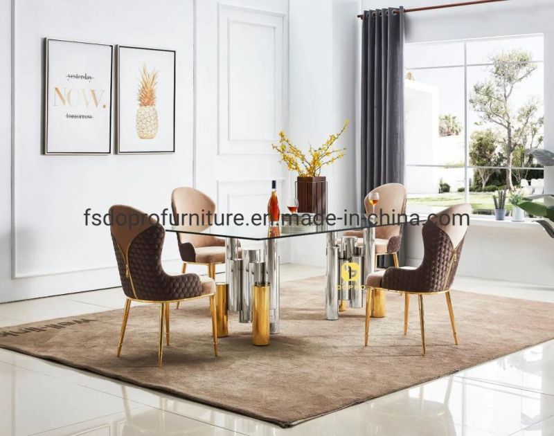 Dining Table Set 2021 New Hotsale Dining Chair Design Dopro Metal Factory