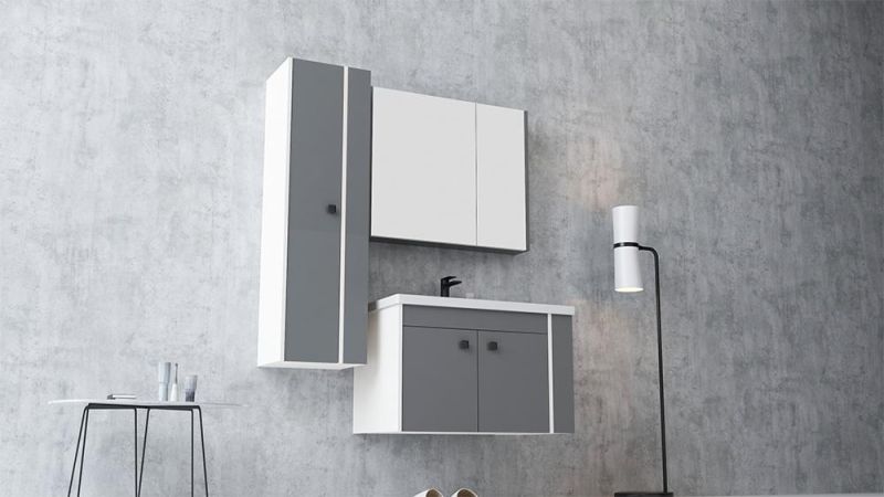 Cheap for Sale Spanish Style Grey Bathroom Vanity Cabinets Modern