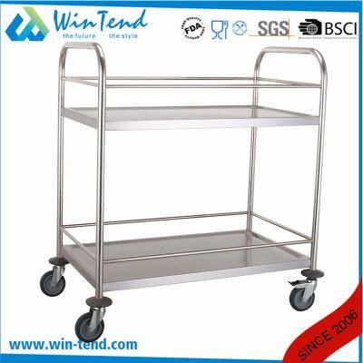 Hot Stainless Steel Hotel Housekeeping Food and Beverage Trolley