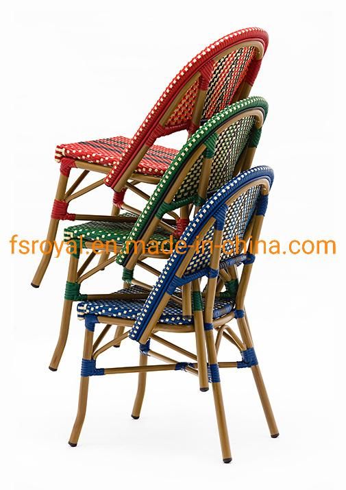 Luxury Modern Design All Weather Metal Frame Outdoor Restaurant Dining Chair