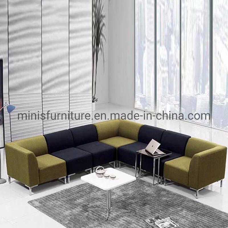 (M-SF30) Home/Hotel/Office Modern Simple Design Fabric L-Shaped Sofa Furniture with Mixed Colors