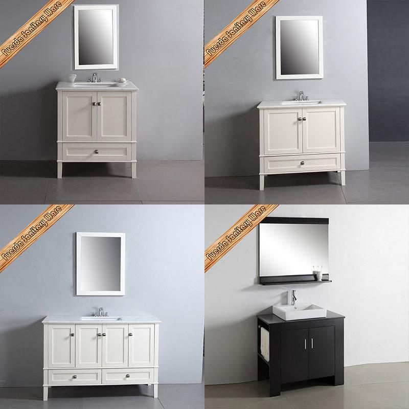 Fed-1101 White Finishing Quartz Top Modern Bathroom Furniture