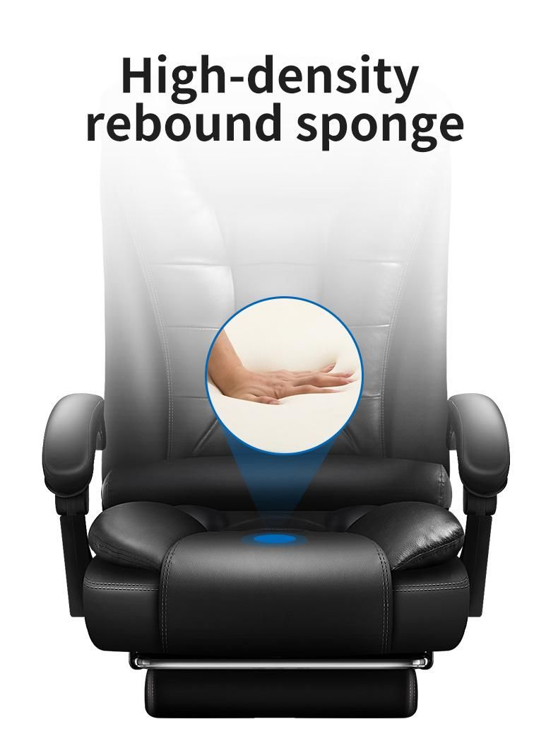 Low Price High Quality Ergonomic Swiveling Recliner Massage Manager Executive Boss Chair with Footrest