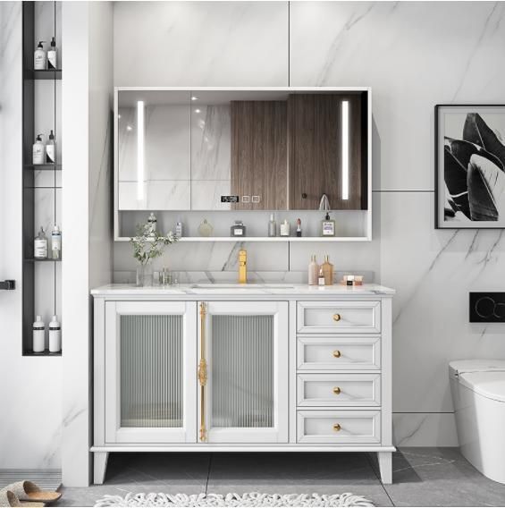 Smart Bathroom Cabinet Combination Minimalist Bathroom Rock Board Cabinet Washing Hand Washing Table