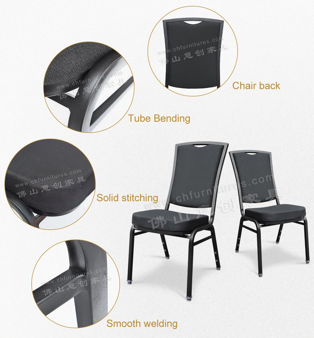 Yc-Zg25-01 Cheap Wholesale Black Iron Hotel Banquet Chair for Sale